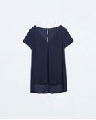 Zara Top With Slits - Lyst