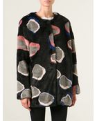 Pinko Patterned Coat - Lyst