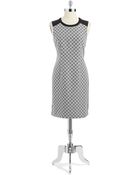 Calvin Klein Checkered Shift Dress - Lyst