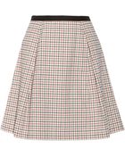 Band Of Outsiders Windowpane Checked Stretch-Cotton Skirt - Lyst