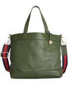 Tommy Hilfiger Th Signature Leather Convertible Tote - Lyst