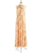 Xscape Pleated Halter Top Gown - Lyst