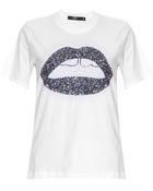 Markus Lupfer Lara Lip Sequin Tee Sl Cotton - Lyst