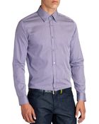 Ted Baker Long Sleeve Satin Stripe Shirt - Lyst