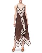 MICHAEL Michael Kors Printed Sleeveless Scarf Dress - Lyst