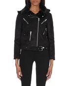 The Kooples Sport Faux-Suede Biker Jacket - Lyst