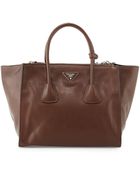 Prada City Calf Large Twin-Pocket Tote Bag - Lyst