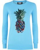 Markus Lupfer Rainbow Pineapple Sequin Sweater - Lyst