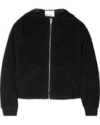 T By Alexander Wang Hooded Wool-Felt Jacket - Lyst