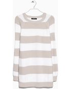 Mango Striped Cotton Sweater - Lyst