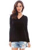 Vince Double V Neck Sweater - Lyst