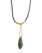 Marni Ajustable Leather And Resin Drop Necklace - Lyst