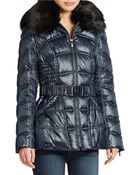 Laundry By Shelli Segal Faux Fur Trimmed Ski Jacket - Lyst
