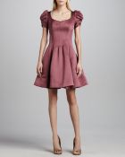 Zac Posen Duchess Satin Fitandflare Dress - Lyst