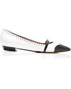 Tabitha Simmons Belfy Leather Spectator Flats - Lyst