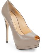 Giuseppe Zanotti Leather Peep-toe Platform Pumps - Lyst