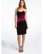 Halston Applique Petal Dress - Lyst