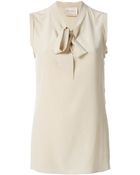 Erika Cavallini Semi Couture Bow Tie Neck Vest - Lyst