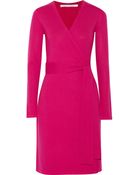 Diane von Furstenberg Linda Wool-Blend Wrap Dress - Lyst