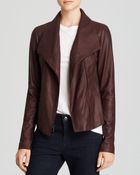 Vince Jacket Scuba Leather - Lyst