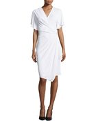 Versace Short-Sleeve Wrap Dress - Lyst