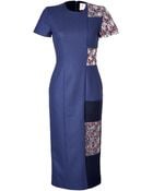 Roksanda Ilincic Wool Blend Patchwork Langston Dress - Lyst