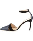 Manolo Blahnik Mattick D'Orsay Ankle-Strap Pump - Lyst