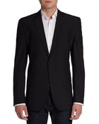 Versace Stretch Wool Silk Striped Sportcoat - Lyst