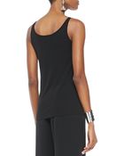 Eileen Fisher Silk Shawlcollar Vest - Lyst
