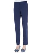 Lafayette 148 New York Astor Stretch Crepe Slim-Leg Pants - Lyst