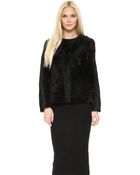 Acne Studios Memphis Shearling Pullover - Black - Lyst
