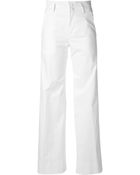 Jil Sander Flared Trousers - Lyst