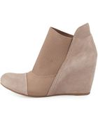 Gentle Souls Fenton Stretch Suede Wedge Bootie - Lyst