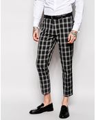 Asos Slim Fit Smart Pants In Check - Lyst