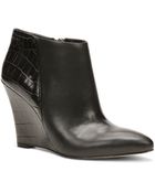 Ann Taylor Lottie Leather Wedge Boots - Lyst