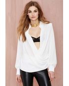 Nasty Gal Mlm Saw Her Standin' There Chiffon Blouse - Lyst