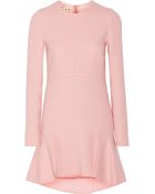 Marni Wool-Crepe Mini Dress - Lyst