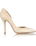 Oscar de la Renta Roberta Pvc-Trimmed Leather Pumps - Lyst