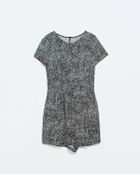 Zara Printed Jumpsuit - Lyst