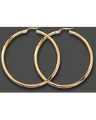 Roberto Coin Medium 18K Yellow Gold Hoop Earrings - Lyst
