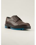 Lanvin Contrasting Sole Lace-Up Shoes - Lyst