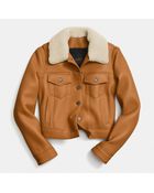 Coach Leather Jean Jacket - Lyst