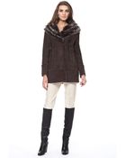 Badgley Mischka Heather Shearling Fur Coat - Lyst