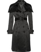 Burberry Prorsum Satin Trench Coat - Lyst