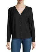 Rachel Zoe V-Neck High-Low Top - Lyst