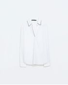 Zara Poplin Shirt - Lyst