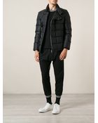 Giuliano Fujiwara Leather Panel Padded Jacket - Lyst
