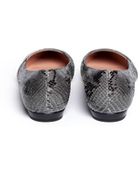Giorgio Armani Patent Leather Toe Snake Leather Flats - Lyst