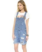 Current/Elliott The Shortalls Tattered Destroy - Lyst