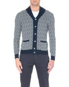 Slowear Shawl-collar Knitted Cardigan - Lyst